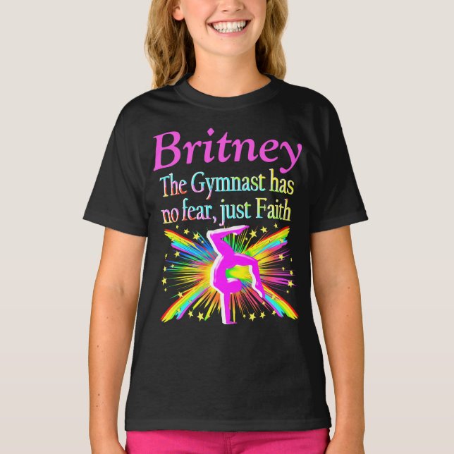 GYMNASTICS FAITH PERSONALIZED T SHIRT (Front)