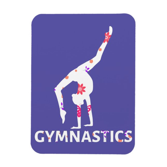 Gymnastics Flower Power Handstand    Magnet (Vertical)