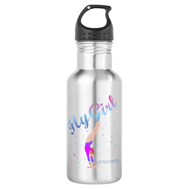 Gymnastics - Fly Girl Stainless Steel Water Bottle (Front)