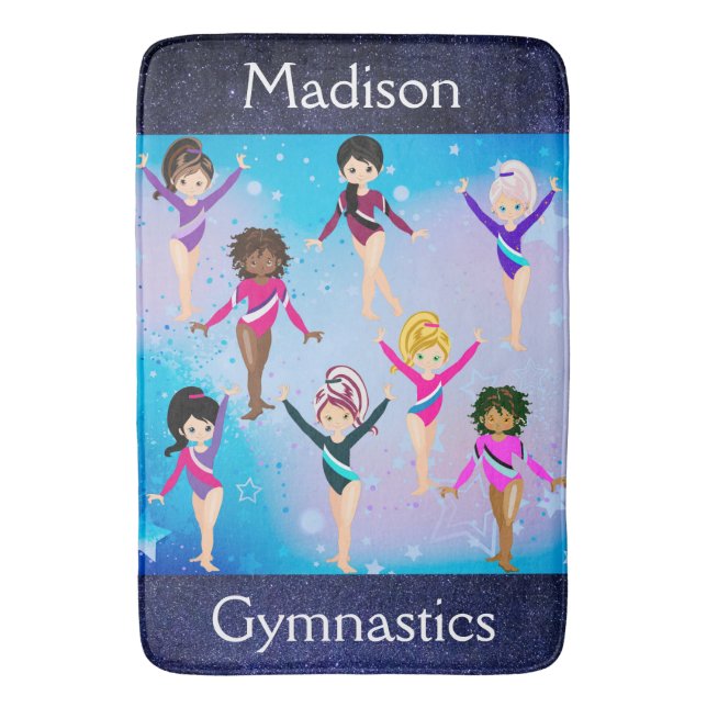 Gymnastics Friends: These Gymnast Look Like Us  Bath Mat (Front Vertical)