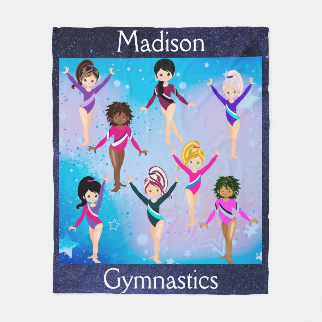 Gymnastics Friends: These Gymnast Look Like Us   Fleece Blanket (Front)