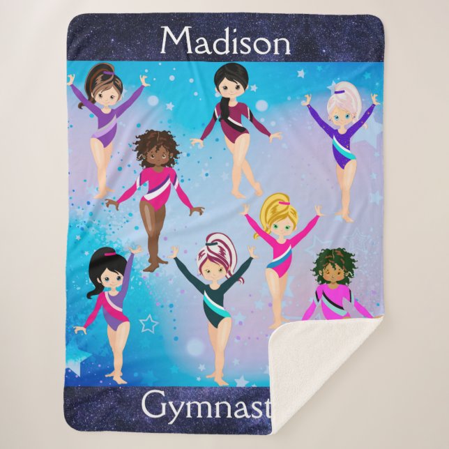 Gymnastics Friends: These Gymnast Look Like Us  Sherpa Blanket (Front)