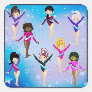Gymnastics Friends: This Gymnast Looks Like Me Square Sticker