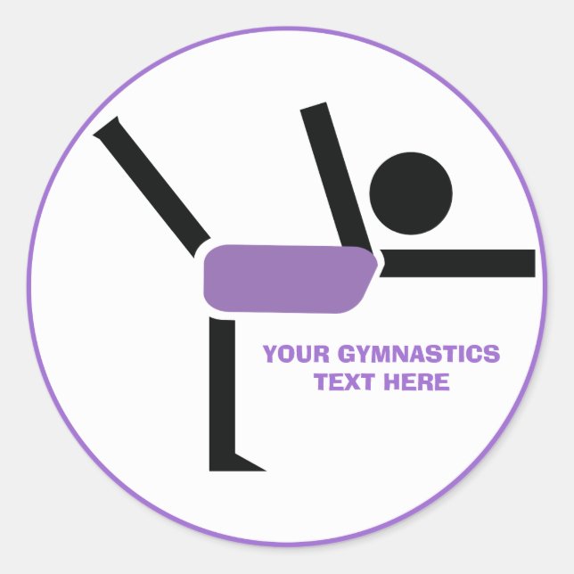 Gymnastics gifts, gymnastics performer custom classic round sticker (Front)