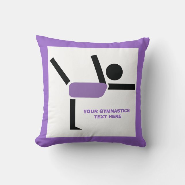 Gymnastics gifts, gymnastics performer custom cushion (Front)