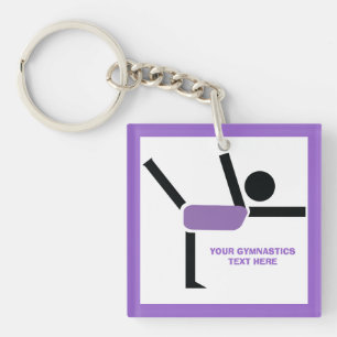 Gymnastics gifts, gymnastics performer custom key ring