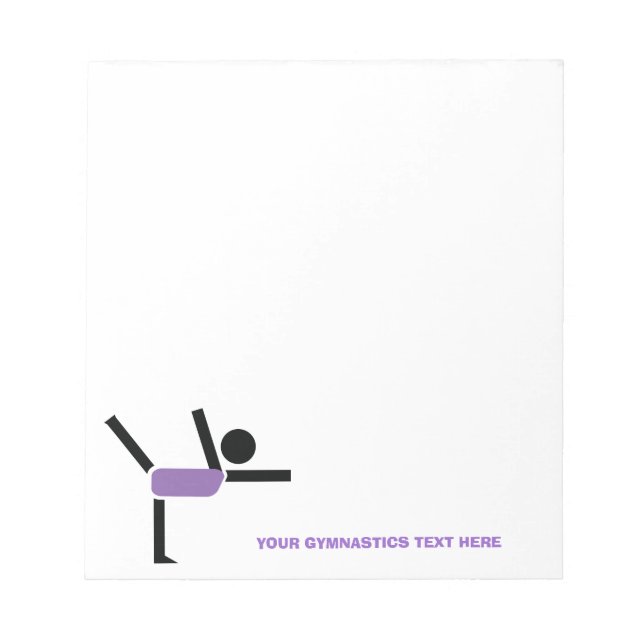 Gymnastics gifts, gymnastics performer custom notepad (Front)