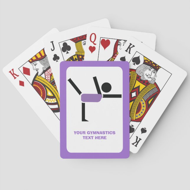 Gymnastics gifts, gymnastics performer custom playing cards (Back)