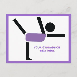 Gymnastics gifts, gymnastics performer postcard