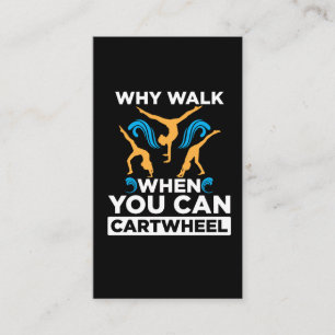 Gymnastics Girl acrobatics sport workout training Business Card