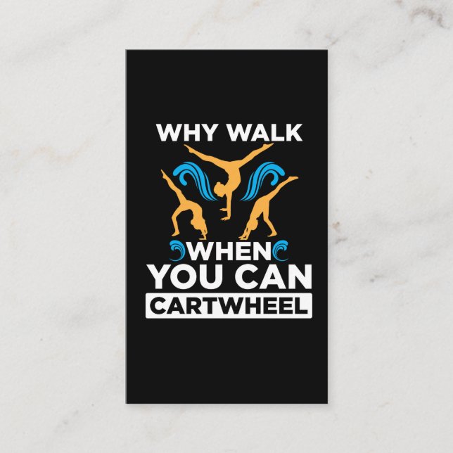 Gymnastics Girl acrobatics sport workout training Business Card (Front)