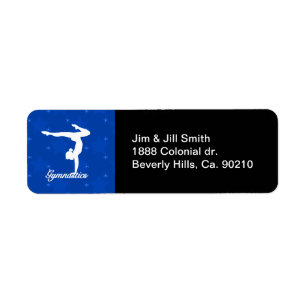 Gymnastics Girl Blue Stars