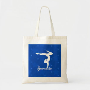 Gymnastics Girl Blue Stars Tote Bag