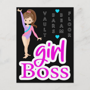 Gymnastics Girl Boss     Postcard