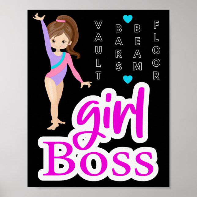 Gymnastics Girl Boss    Poster (Front)