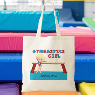 Gymnastics Girl Cute Blonde Gymnast Tote Bag