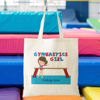 Gymnastics Girl Cute Blue Monogram Gymnast