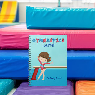Gymnastics Girl Cute Personalised Gymnast Notebook