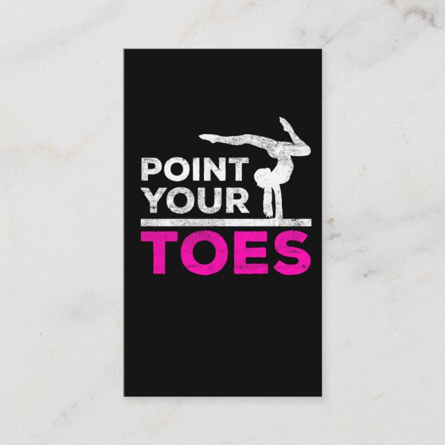 Gymnastics Girl Gymnast Coach Sport Athlete Business Card (Front)