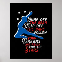 Gymnastics Girl Gymnast Inspirational Sports Quote