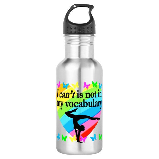 GYMNASTICS GIRL INSPIRATIONAL DESIGN 532 ML WATER BOTTLE (Front)