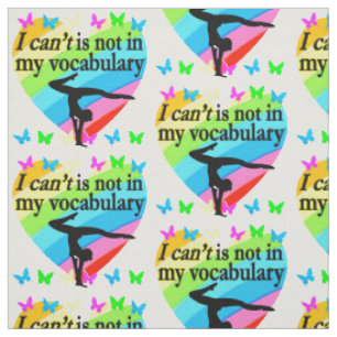 GYMNASTICS GIRL INSPIRATIONAL DESIGN FABRIC