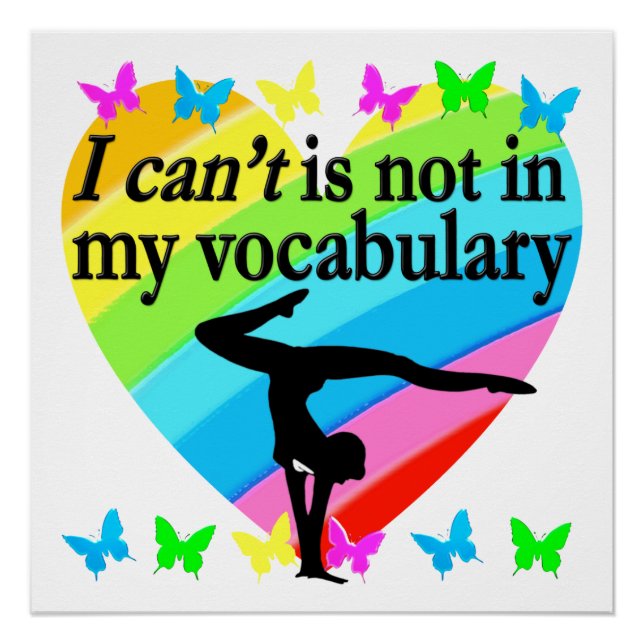 GYMNASTICS GIRL INSPIRATIONAL DESIGN POSTER (Front)
