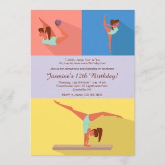 Gymnastics Girl Invitation