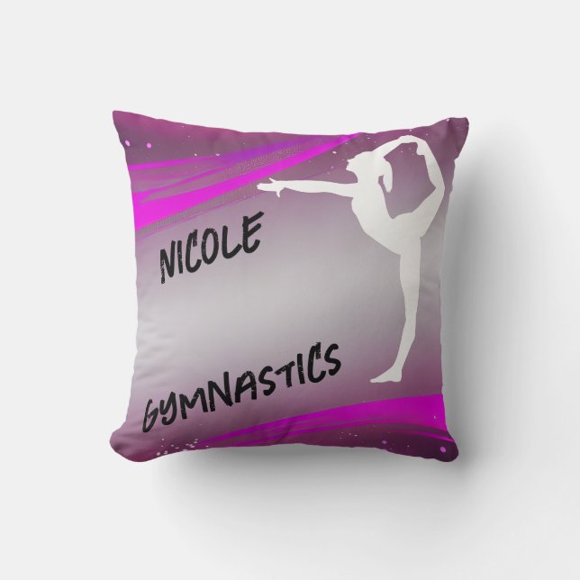 Gymnastics Girl Personalised   Cushion (Front)