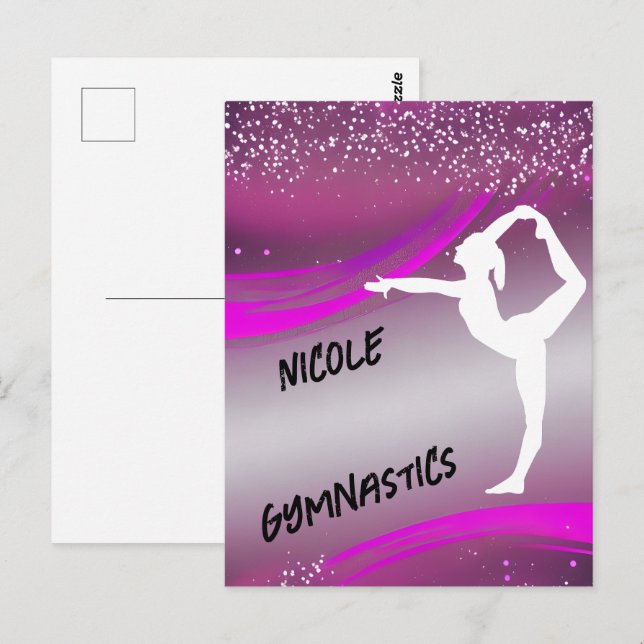Gymnastics Girl Personalised  Postcard (Front/Back)