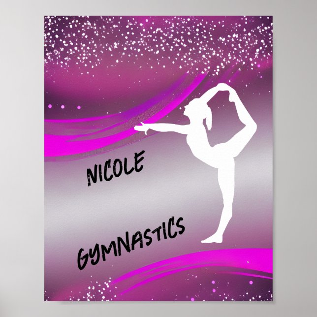 Gymnastics Girl Personalised    Poster (Front)