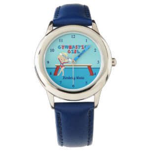 Gymnastics Girl Pretty Custom Gymnast Kids Watch