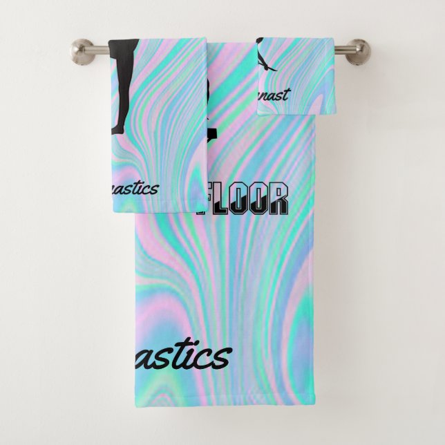 Gymnastics Girls 3-Piece Towel Set w / Her Name! (Insitu)
