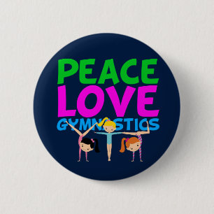 Gymnastics Girls 6 Cm Round Badge