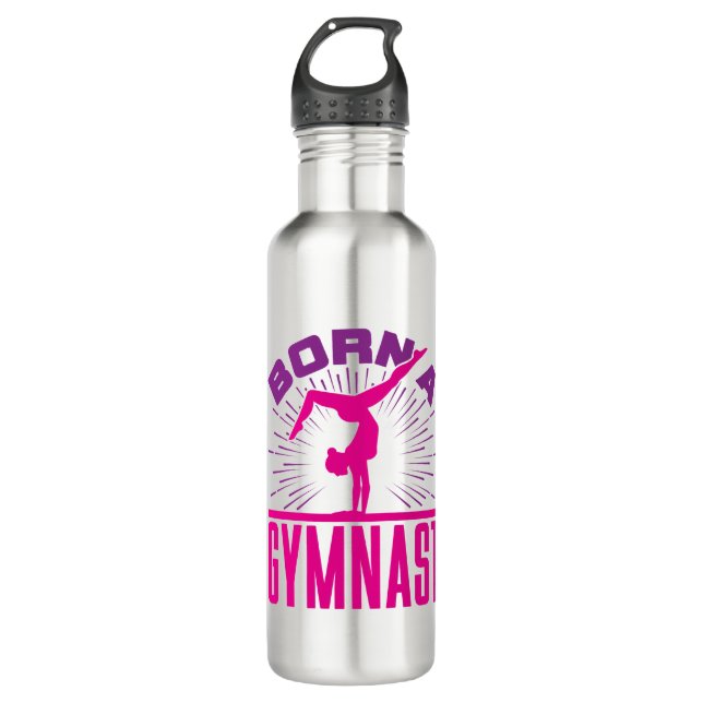 Gymnastics Girls Born a Gymnast 710 Ml Water Bottle (Front)