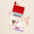 Gymnastics girls personalised christmas stocking
