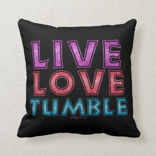 Gymnastics Glittery Live Love Tumble Cushion