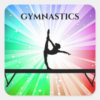Gymnastics glossy stickers for girls.