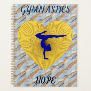 Gymnastics gold heart with gymnast planner