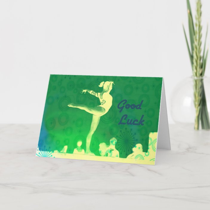 Gymnastics Good Luck Card | Zazzle.co.uk