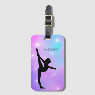 Gymnastics Gradient w/ Name of Gymnast Luggage Tag