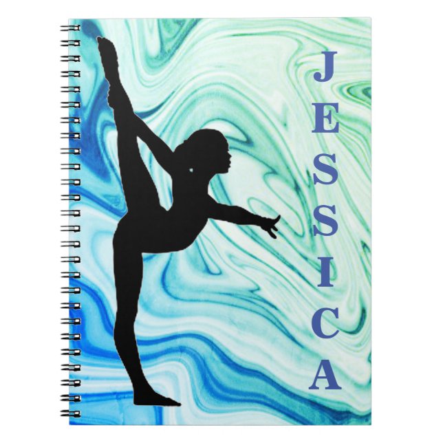 Gymnastics Green / Blue Photo Notebook (Front)