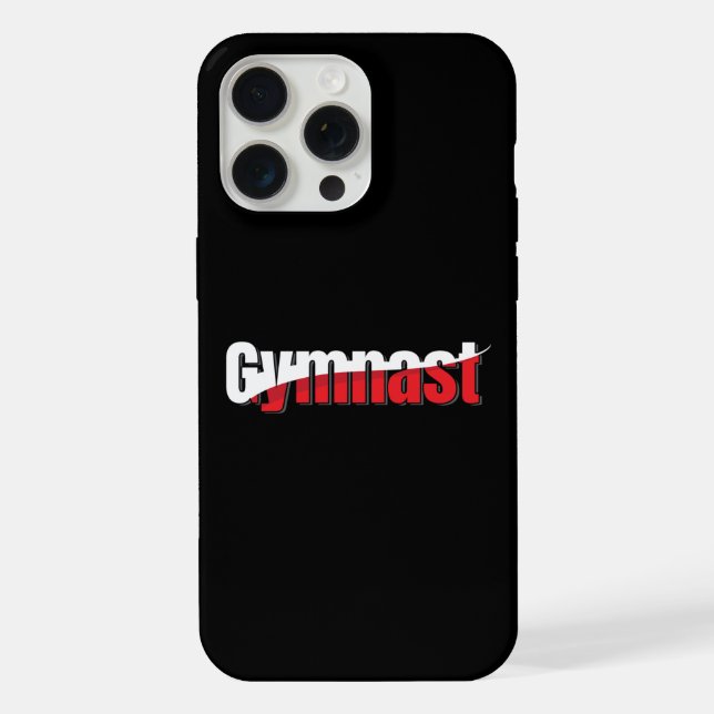 Gymnastics - Gymnast Abstract Word Art Swish iPhone Case (Back)