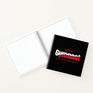 Gymnastics - Gymnast Abstract Word Art Swish Notebook
