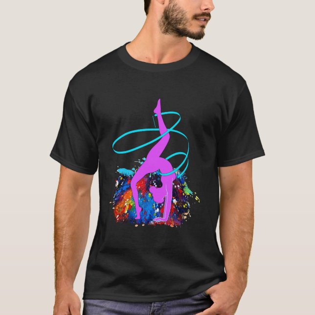 Gymnastics Gymnast aerobics acrobat Fan T-Shirt (Front)