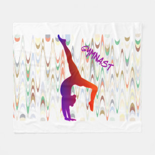 Gymnastics GYMNAST fleece blanket.