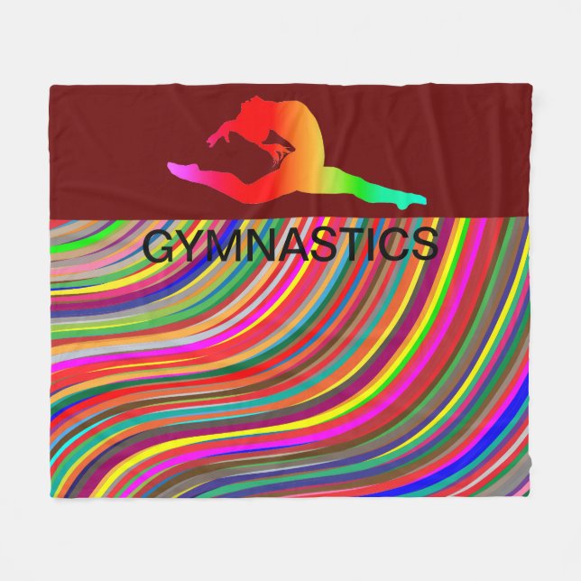 Gymnastics GYMNAST fleece blanket. (Front (Horizontal))