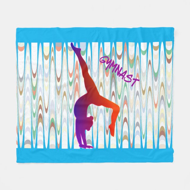 Gymnastics GYMNAST fleece blanket. (Front (Horizontal))