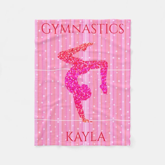 Gymnastics GYMNAST fleece blanket. (Front)