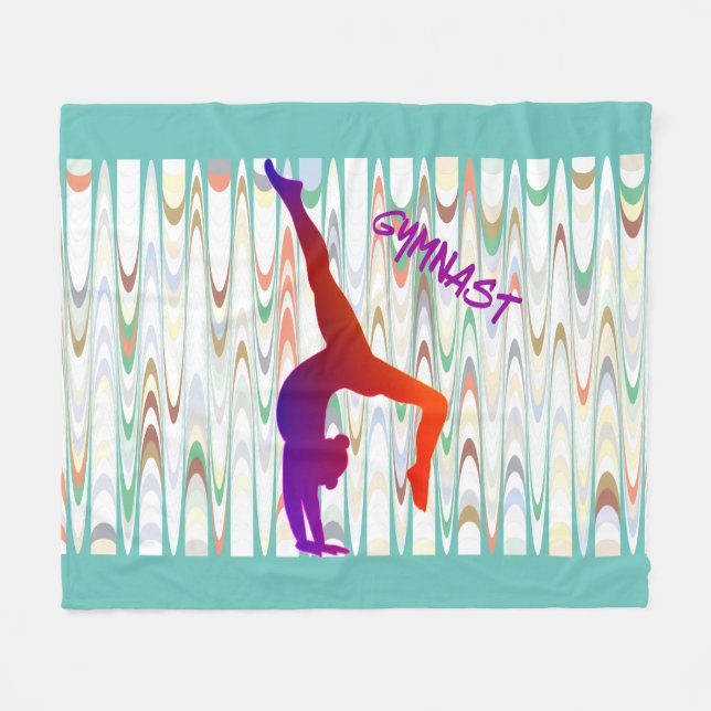 Gymnastics GYMNAST fleece blanket. (Front (Horizontal))